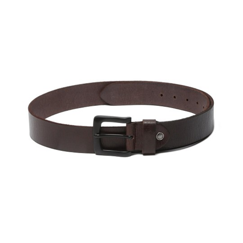 Men Textured Leather Belt
