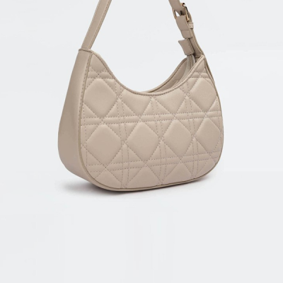 Geometric PU Structured Hobo Bag