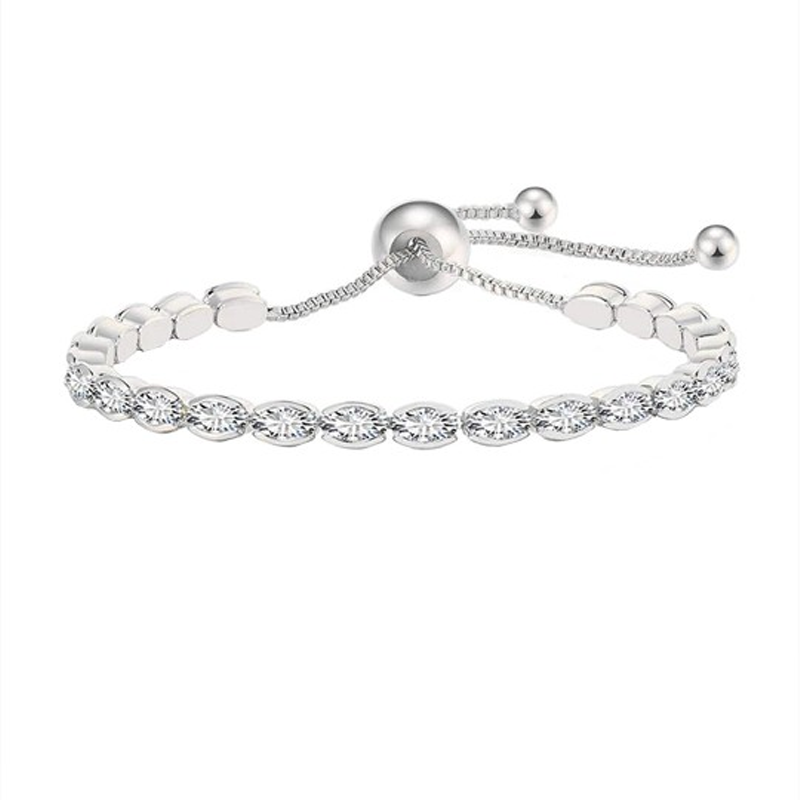 Women Silver-Toned Crystals Silver-Plated Wraparound Bracelet