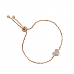 Women Rose Gold & White Brass Rose Gold-Plated Charm Bracelet