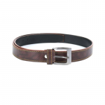 Men Brown Solid Synthetic Belt