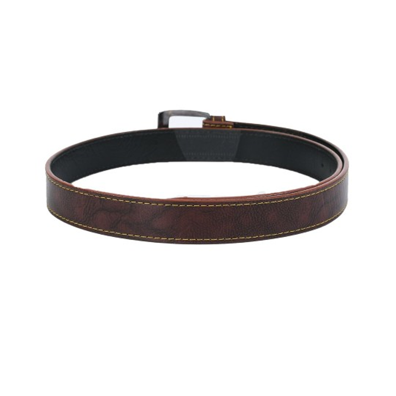 Men Brown Solid Synthetic Belt