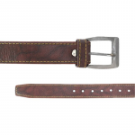 Men Brown Solid Synthetic Belt